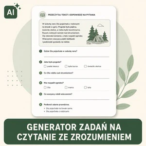 Generator zadań na czytanie ze zrozumieniem