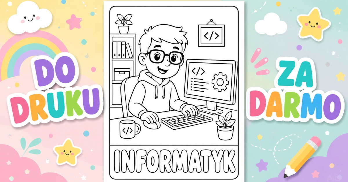 Kolorowanka: informatyk 37