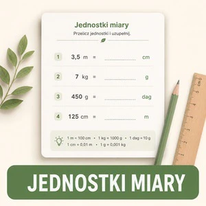 Generator kart pracy: Jednostki miary