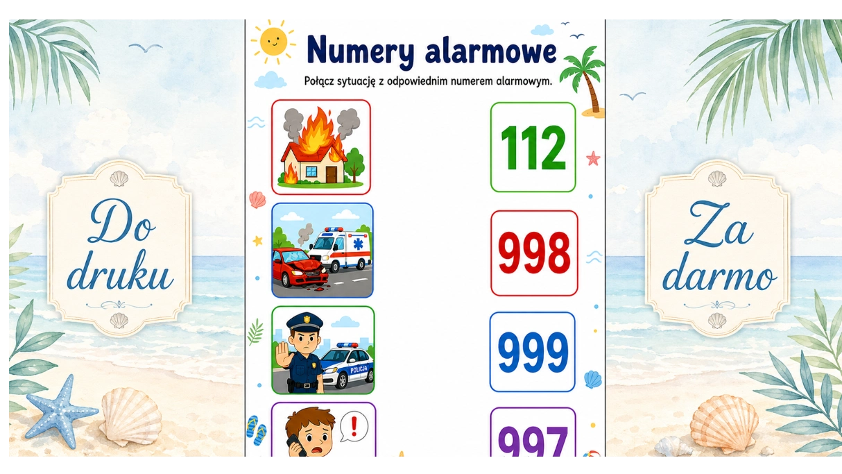 Karta pracy: Numery alarmowe