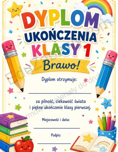 Dyplom ukończenia klasy 1 38