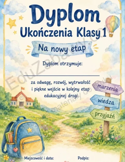 Dyplom ukończenia klasy 1 39