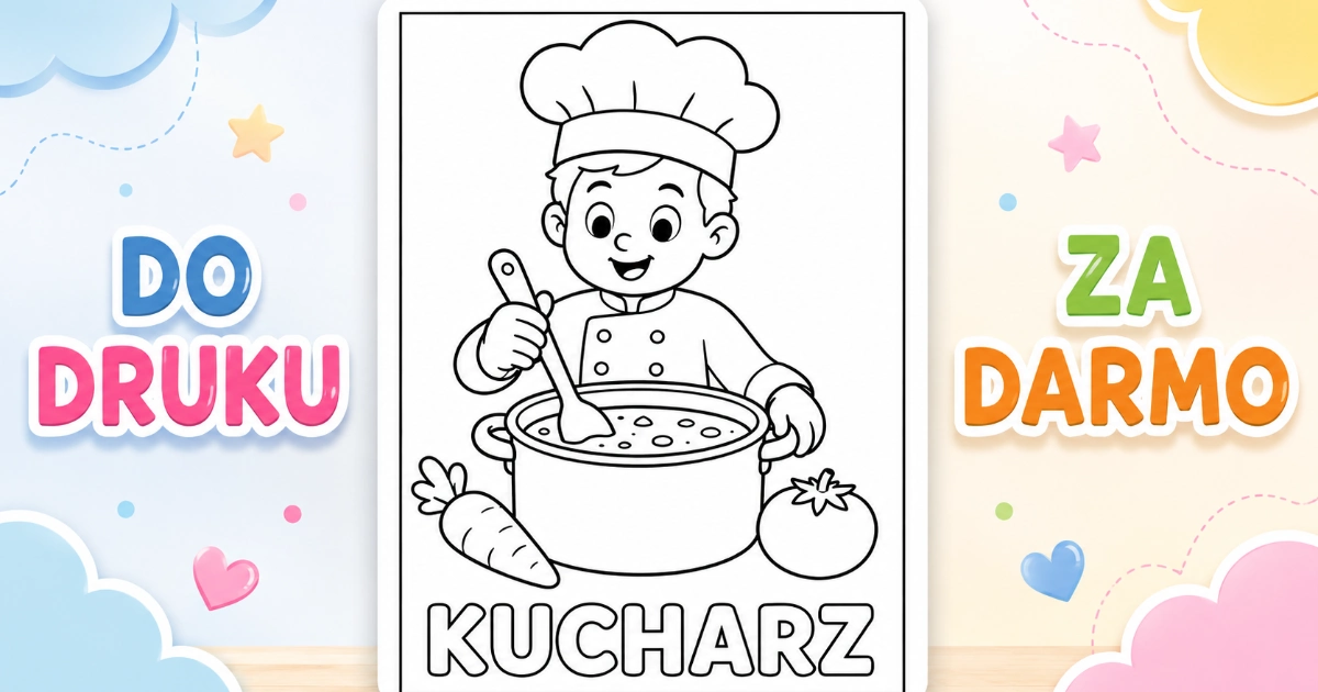 Kolorowanka: Kucharz