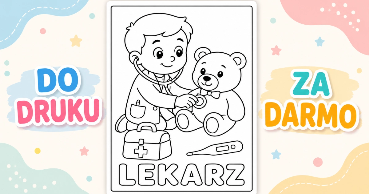 Kolorowanka: Lekarz