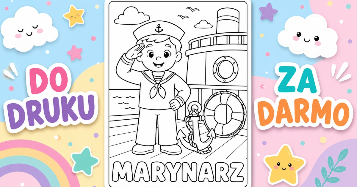 Kolorowanka: Marynarz