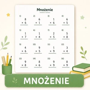 Generator kart pracy: Mnożenie