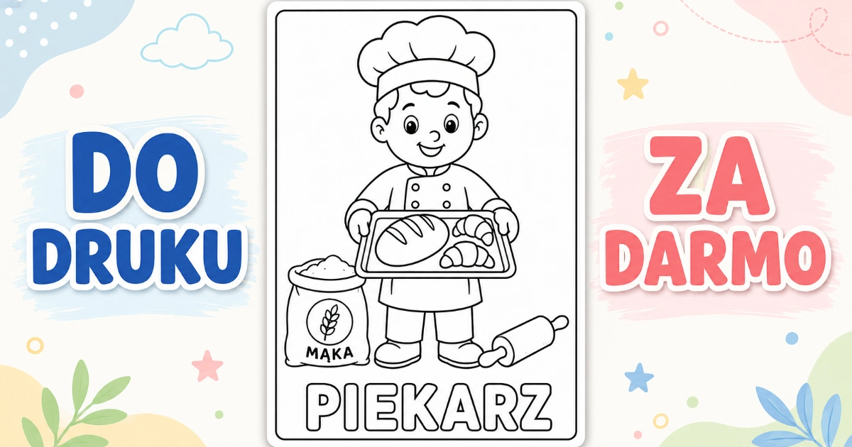 Kolorowanka: Piekarz