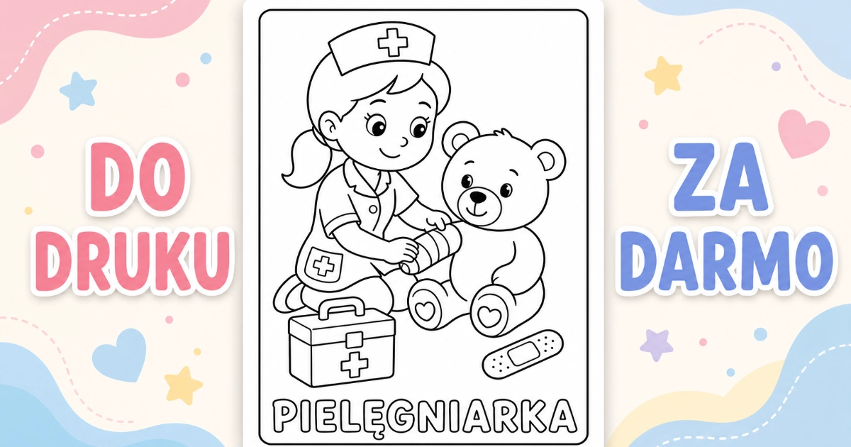 Kolorowanka: Pielęgniarka