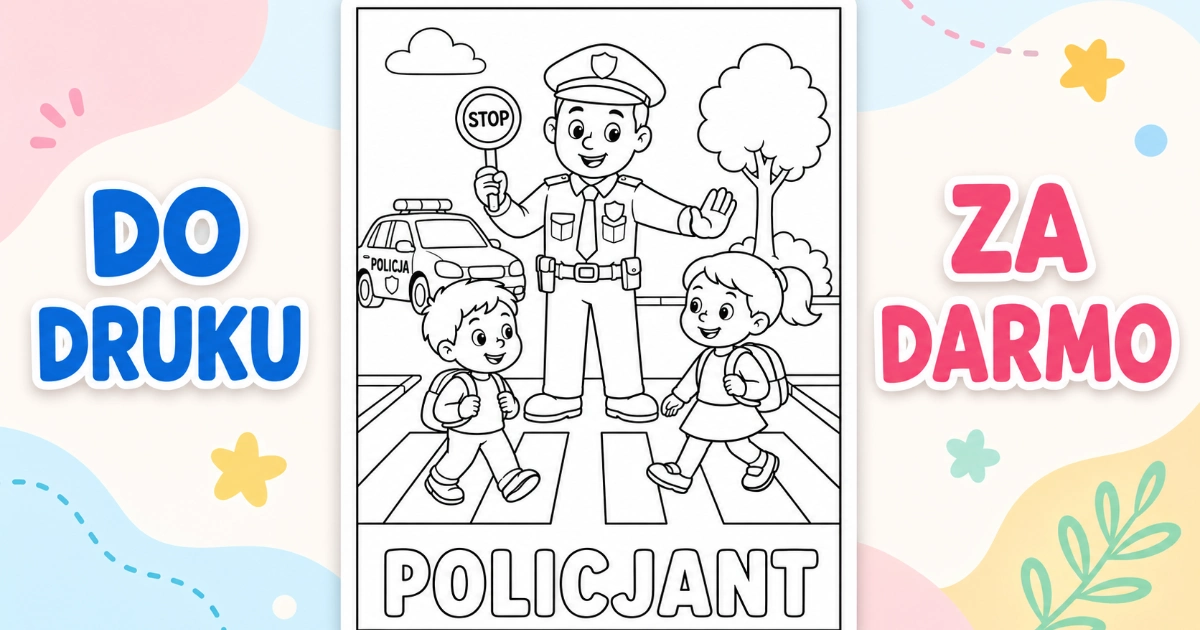 Kolorowanka: Policjant