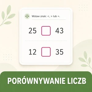 Generator kart pracy: Porównywanie liczb
