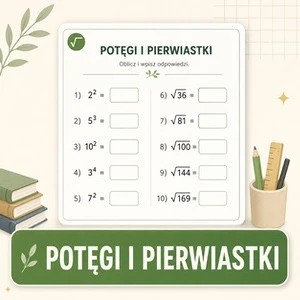 Generator kart pracy: Potęgi i pierwiastki