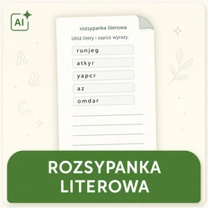 Generator kart pracy: Rozsypanka literowa