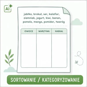 Generator kart pracy: Sortowanie / kategoryzowanie
