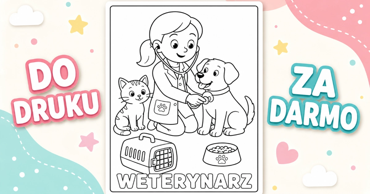 Kolorowanka: Weterynarz