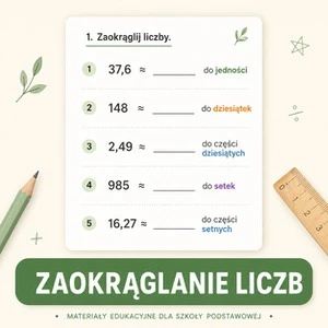 Generator kart pracy: Zaokrąglanie liczb