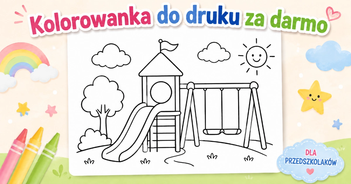Kolorowanka Plac zabaw do druku