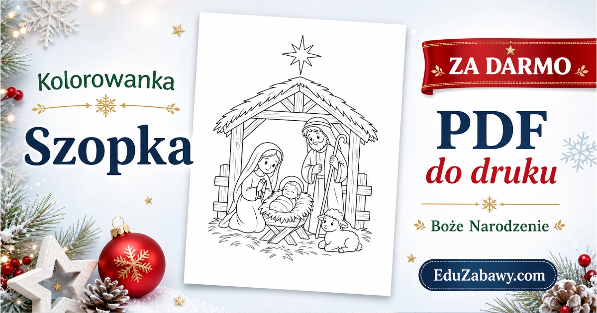 Kolorowanka: Szopka - prosta wersja do druku 38
