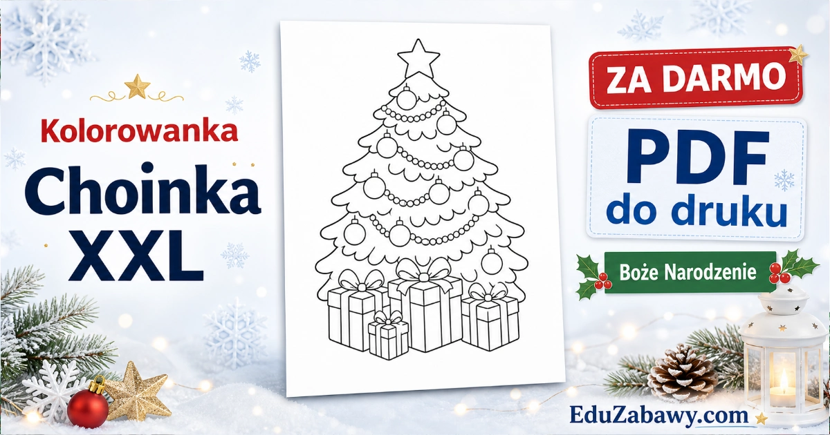 Kolorowanka: Choinka XXL do druku 38