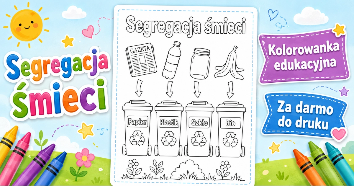 Kolorowanka Segregacja śmieci