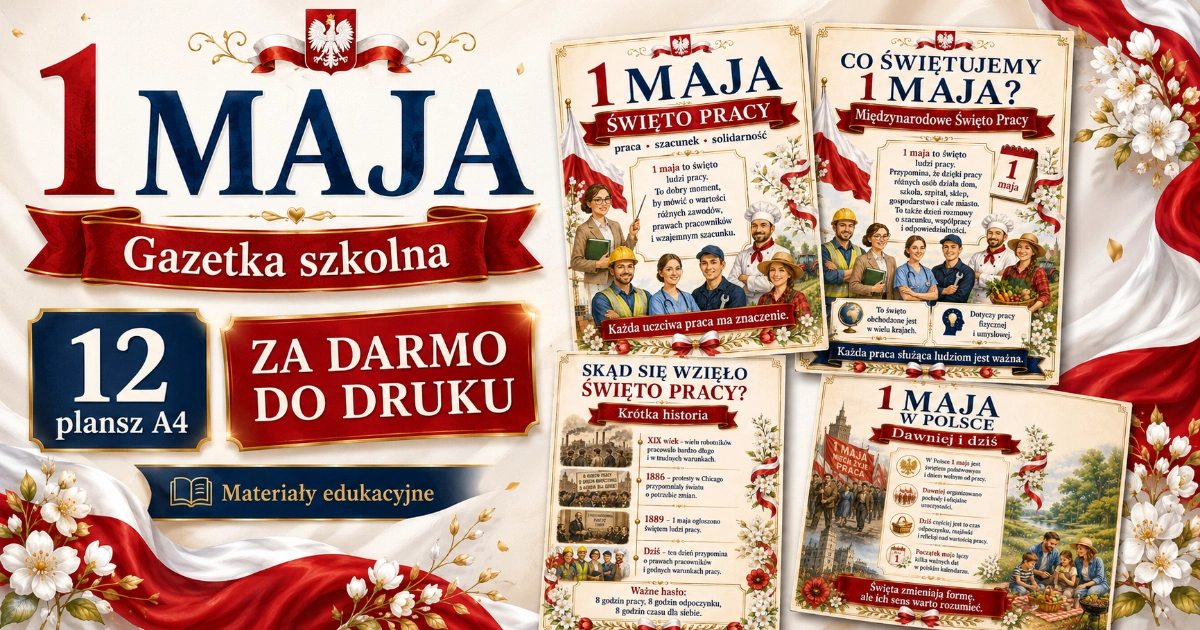 Gazetka szkolna: 1 maja