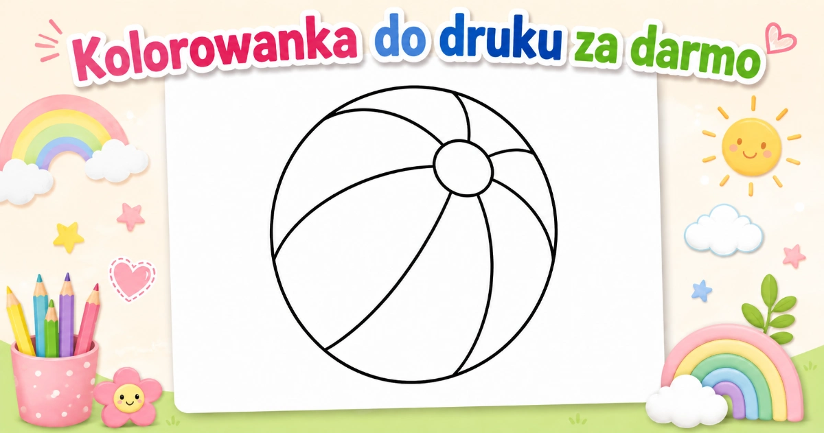 Kolorowanka Piłka do druku