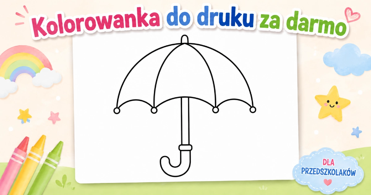 Kolorowanka Parasol do druku