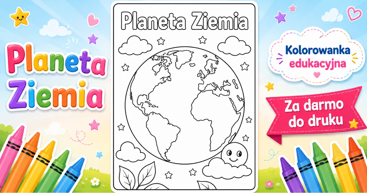 Kolorowanka Planeta Ziemia