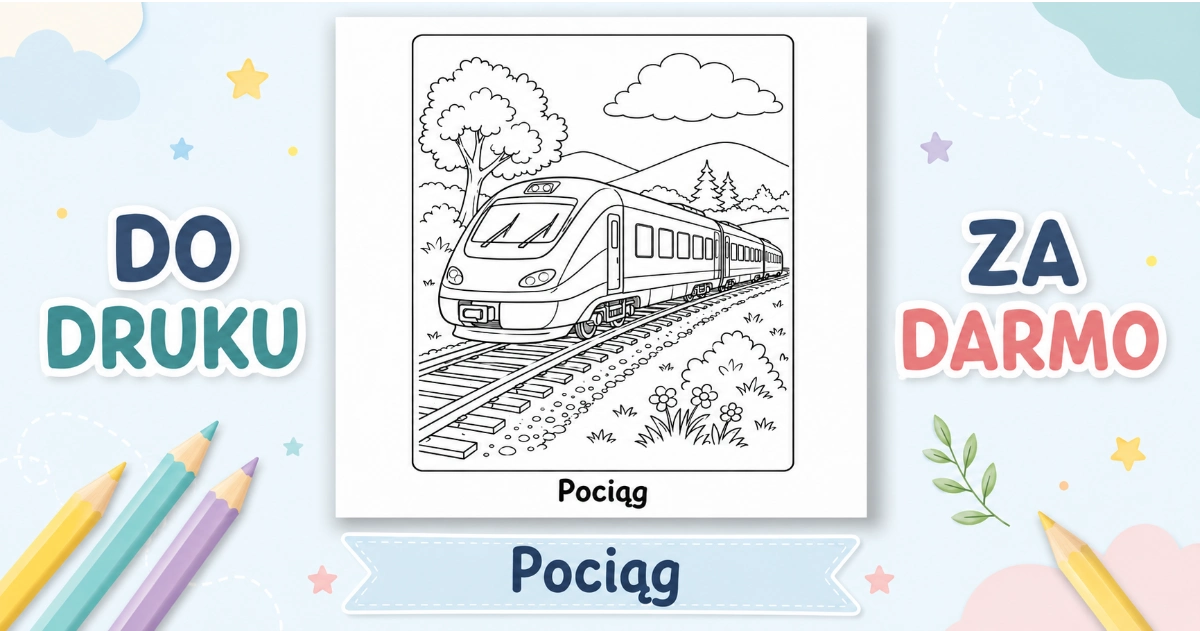Kolorowanka Pociąg do druku