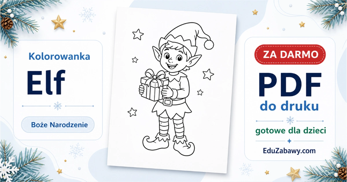 Kolorowanka: Elf do druku