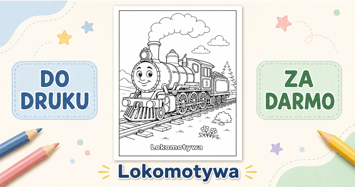 Kolorowanka Lokomotywa do druku