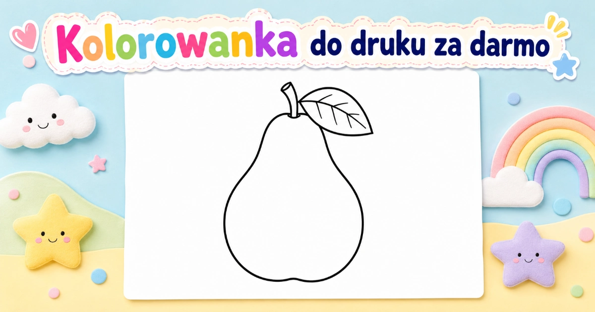 Kolorowanka Gruszka do druku