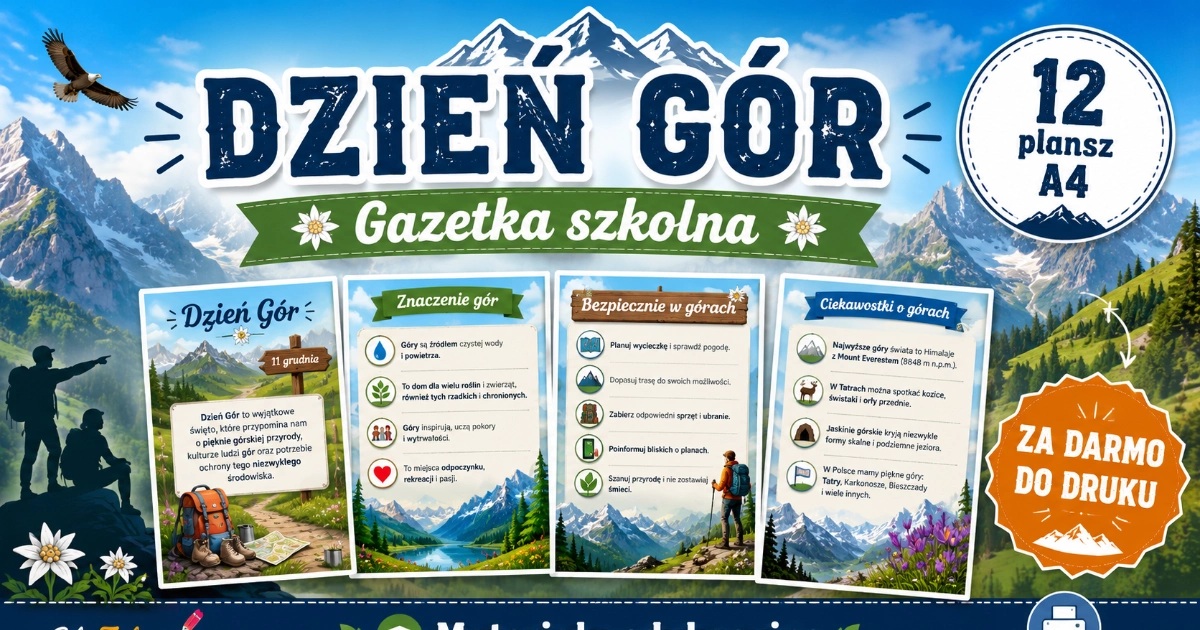 GazetkaDzienGor Gazetka szkolna: Międzynarodowy Dzień Gór 38