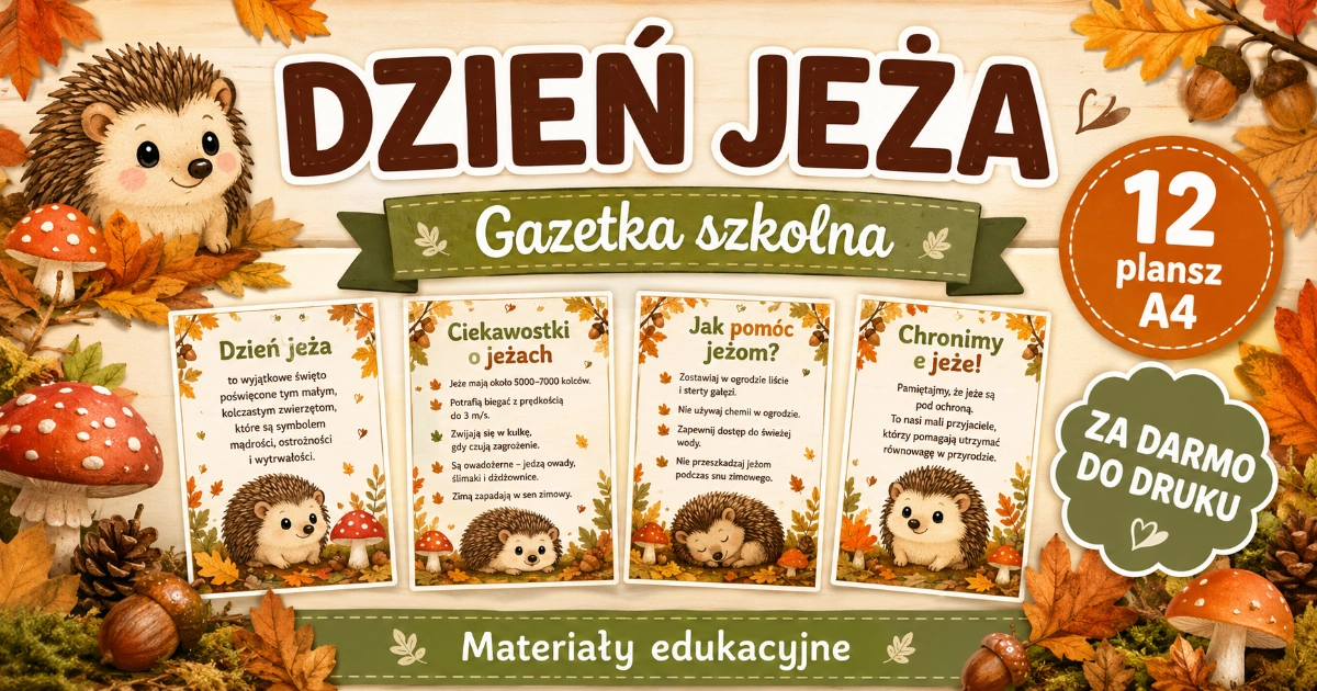Gazetka szkolna: Dzień jeża