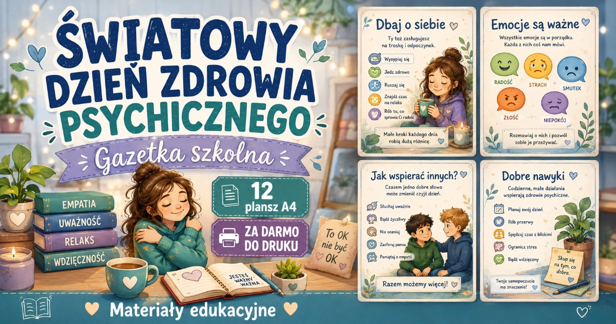 Gazetka szkolna: Światowy Dzień Zdrowia Psychicznego