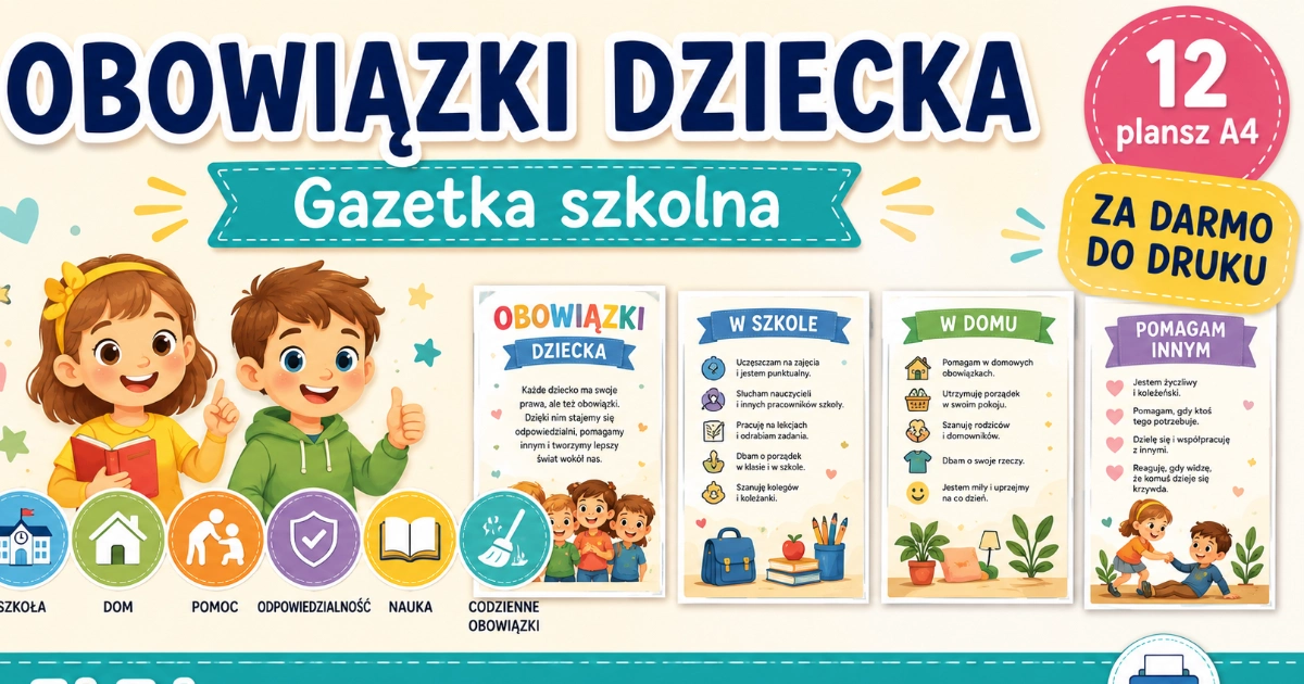 Gazetka szkolna: Obowiązki dziecka 38