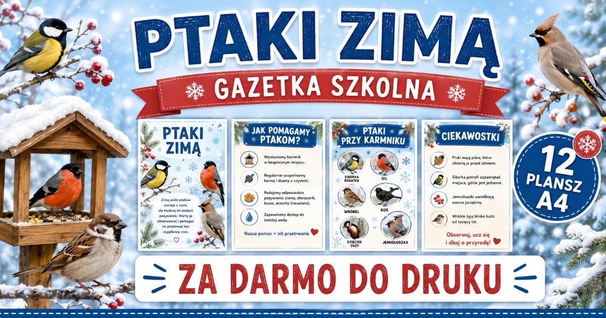 GazetkaPtakiZima Gazetka szkolna: Ptaki zimą 38