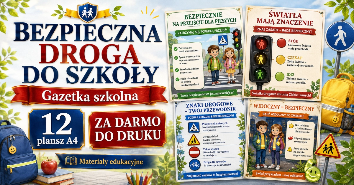 Gazetka szkolna „Bezpieczna droga do szkoły” 38