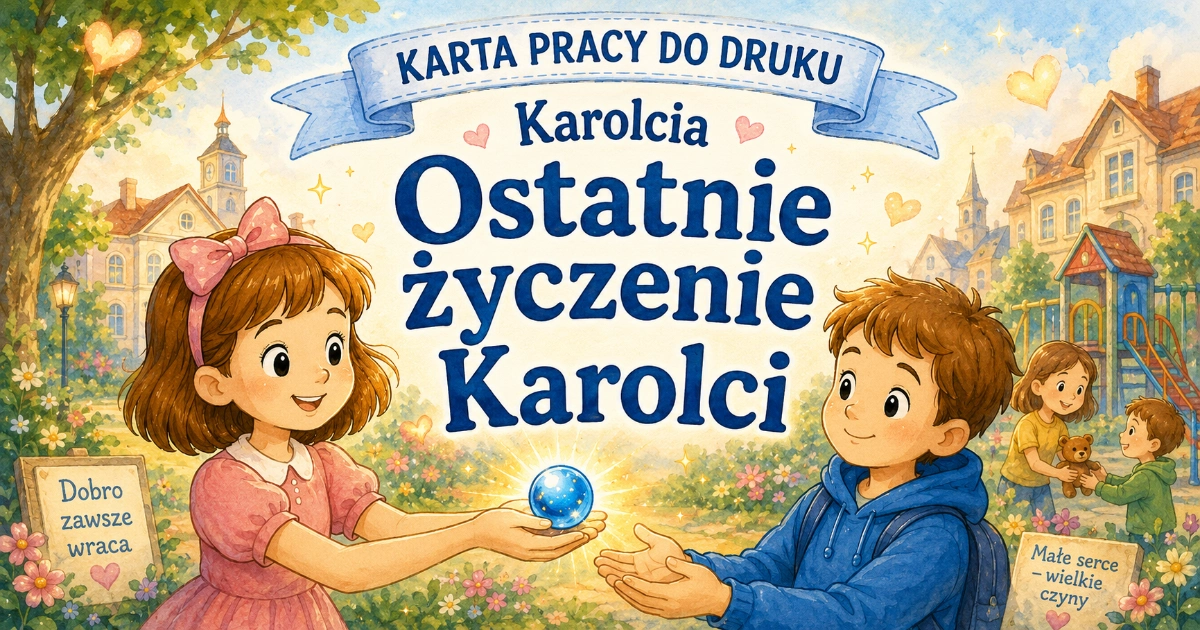 Karta pracy do lektury Karolcia: Ostatnie życzenie Karolci