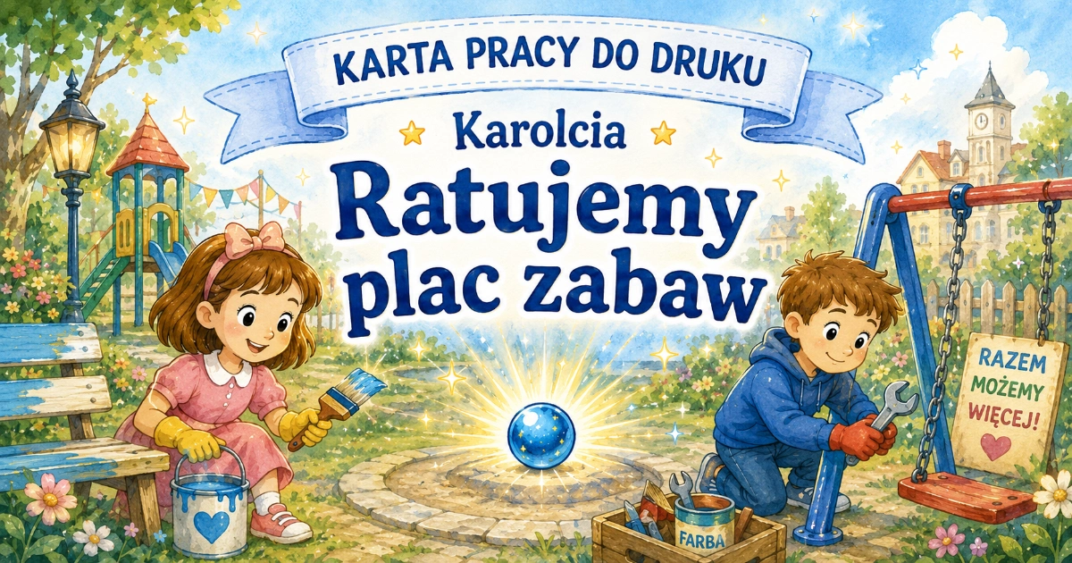 Karta pracy do lektury Karolcia: Ratujemy plac zabaw