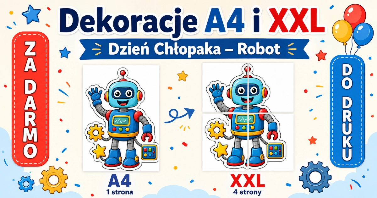 Wesoły robot na Dzień Chłopaka