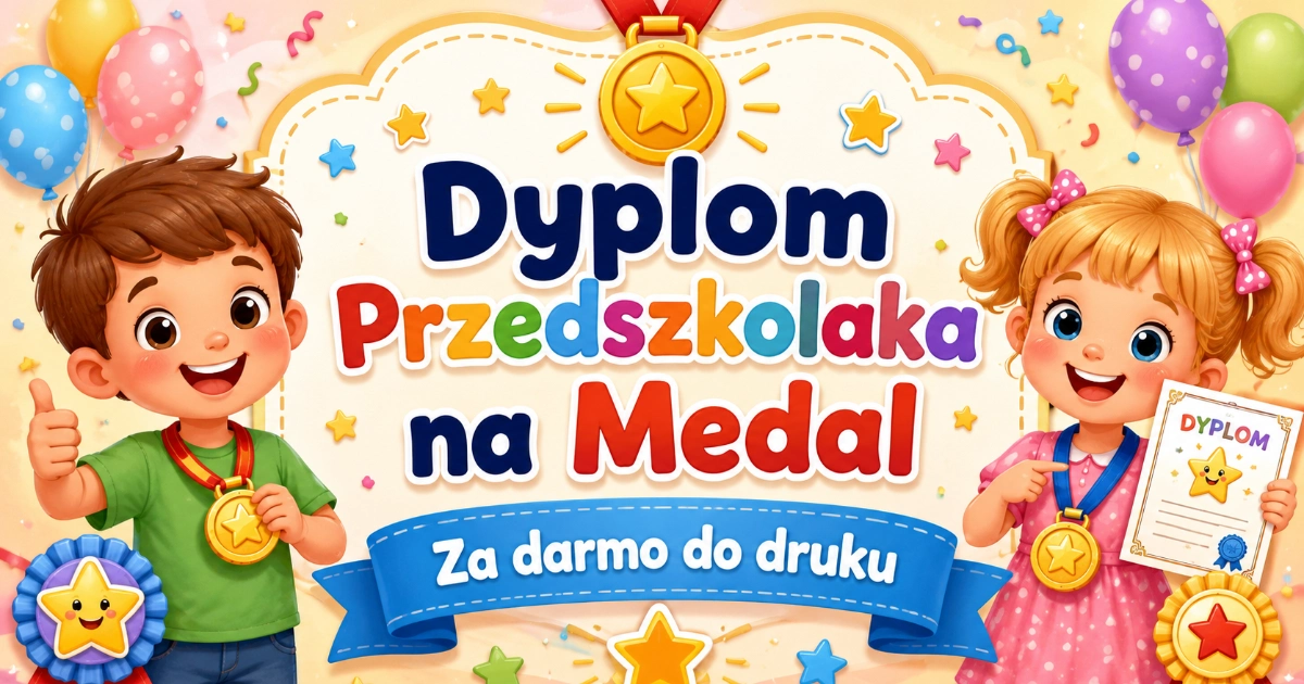 Dyplom Przedszkolaka na Medal do druku