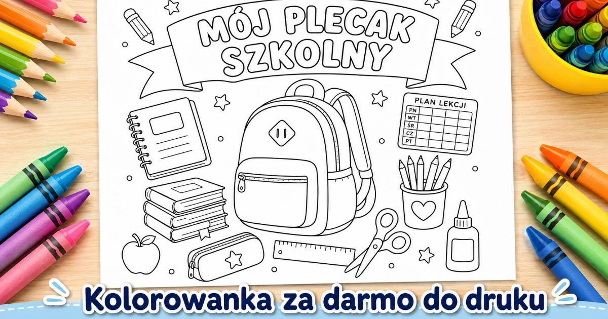 3. Kolorowanka „Mój plecak szkolny” Kolorowanka „Mój plecak szkolny” do druku 38