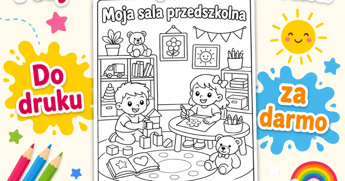 3. Moja sala przedszkolna Kolorowanka do druku: Moja sala przedszkolna 38