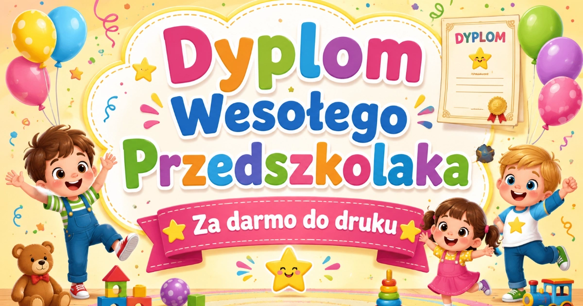 Dyplom Wesołego Przedszkolaka do druku
