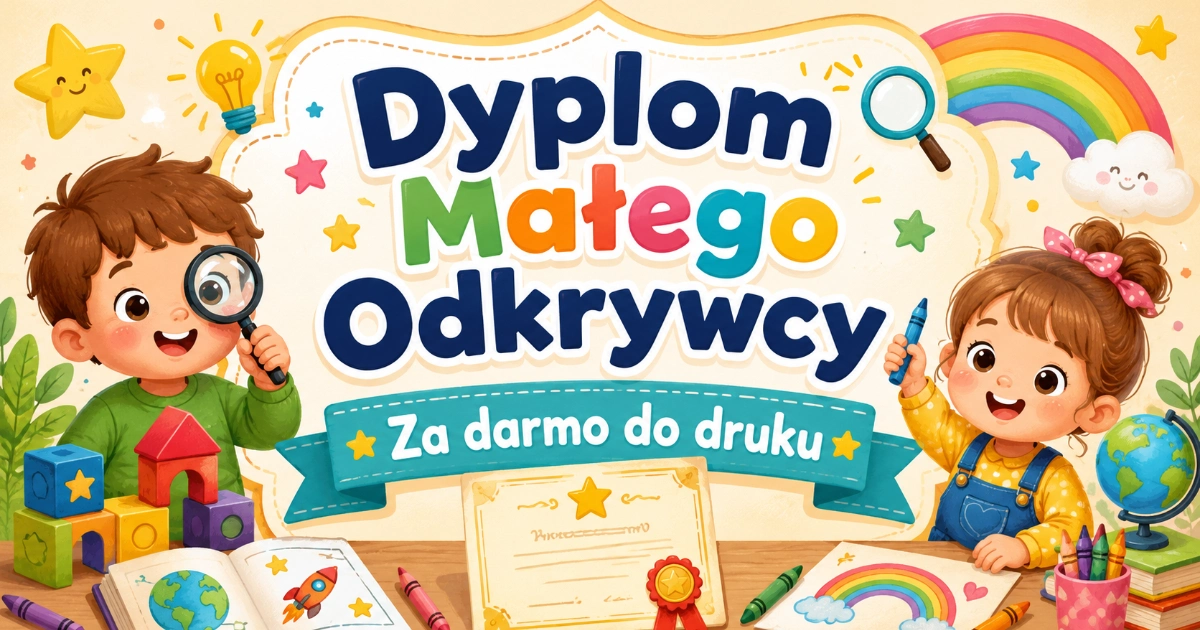 Dyplom Małego Odkrywcy do druku