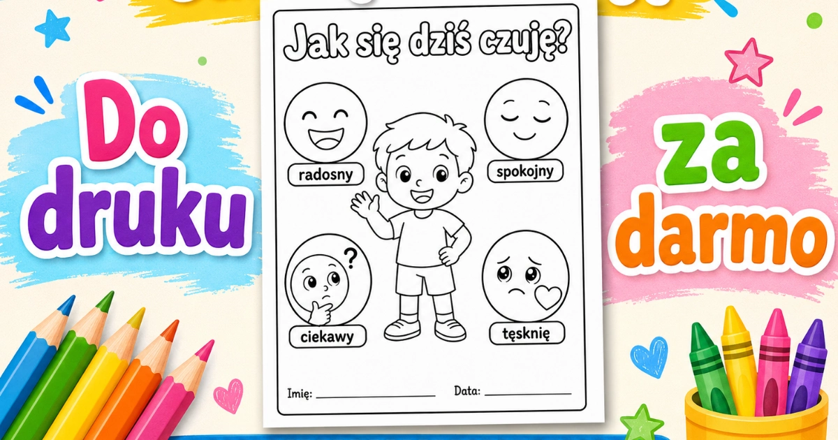 Kolorowanka do druku: Jak się dziś czuję? 38