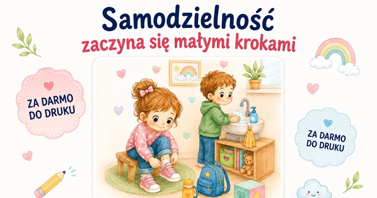 Plakat do druku: Samodzielność zaczyna się małymi krokami