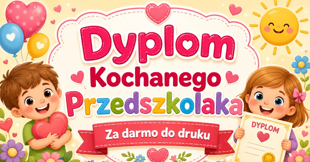 Dyplom Kochanego Przedszkolaka do druku