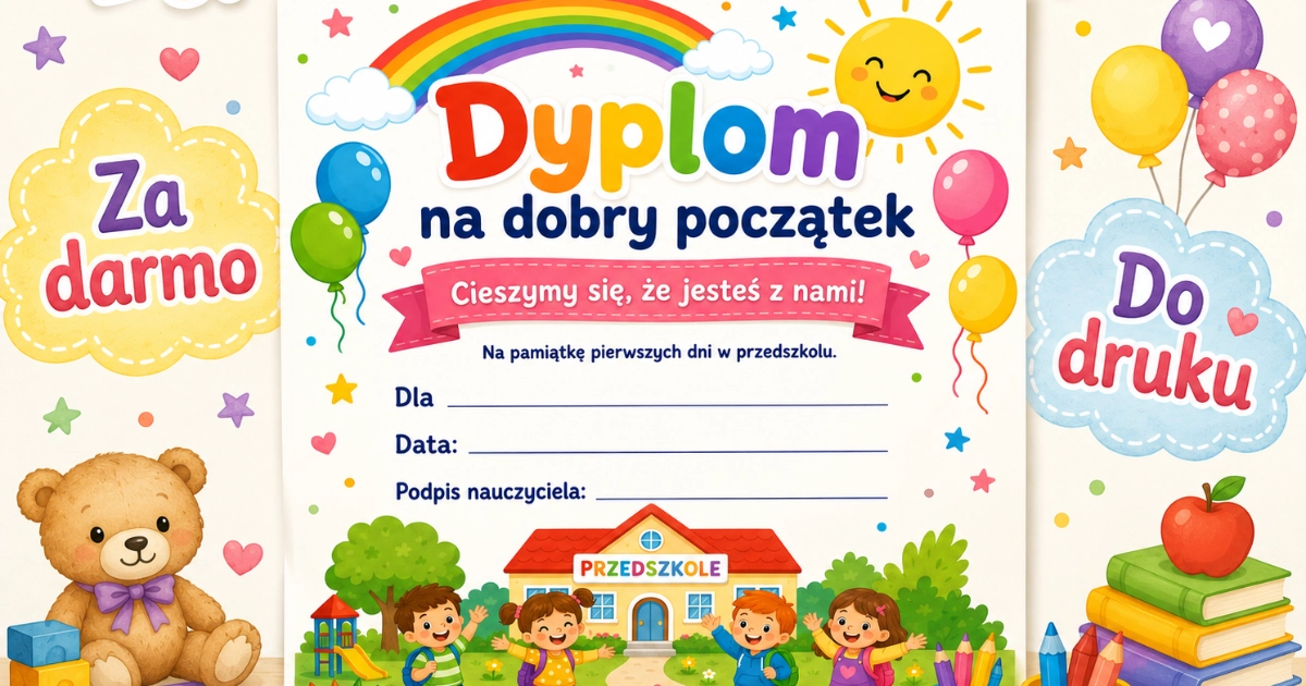 Dyplom na dobry początek przedszkola 38