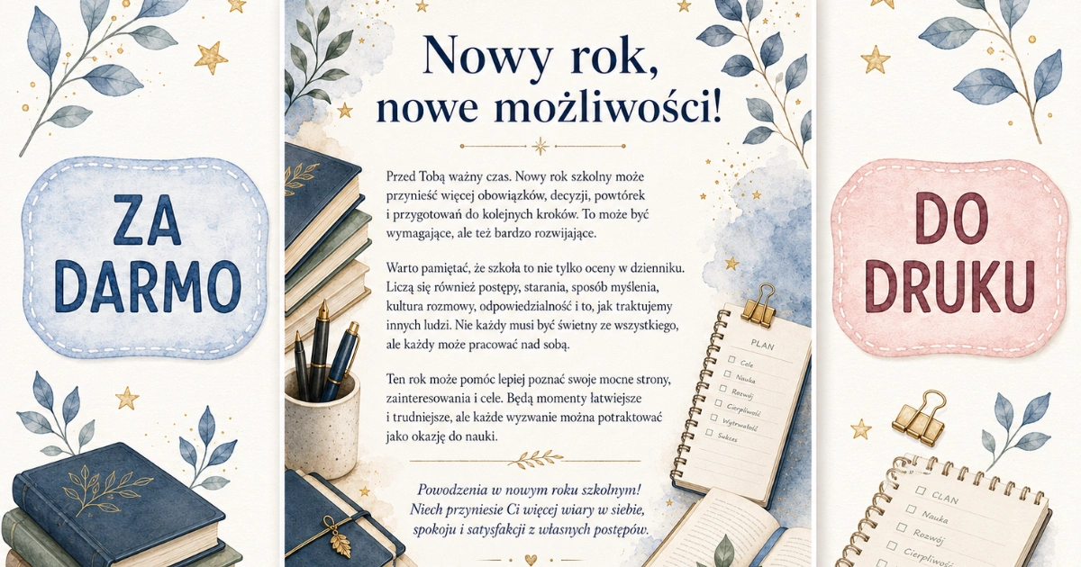 List powitalny: Nowy rok, nowe możliwości! do druku 38